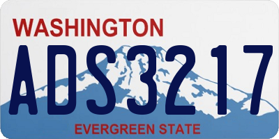 WA license plate ADS3217