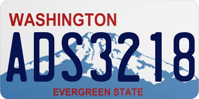 WA license plate ADS3218