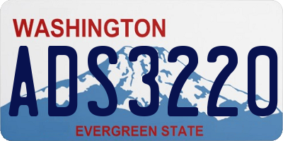 WA license plate ADS3220