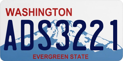 WA license plate ADS3221