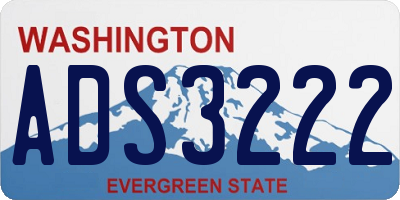 WA license plate ADS3222
