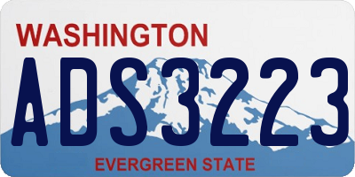 WA license plate ADS3223