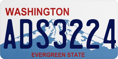 WA license plate ADS3224