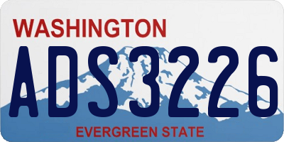 WA license plate ADS3226