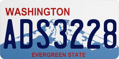 WA license plate ADS3228