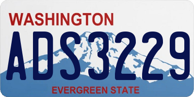 WA license plate ADS3229