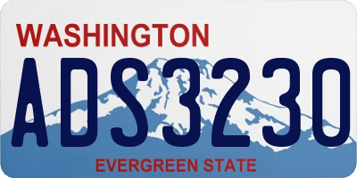 WA license plate ADS3230