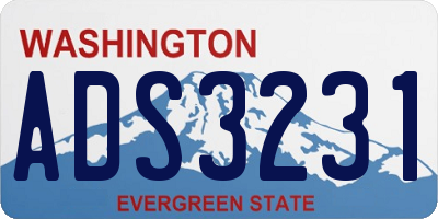 WA license plate ADS3231