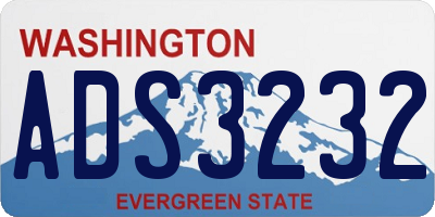 WA license plate ADS3232