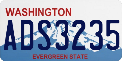 WA license plate ADS3235