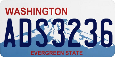 WA license plate ADS3236