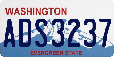 WA license plate ADS3237