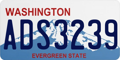 WA license plate ADS3239