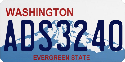 WA license plate ADS3240