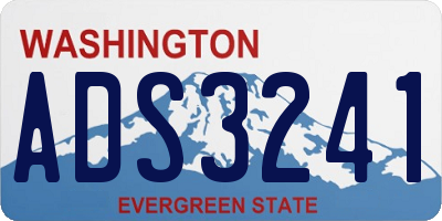 WA license plate ADS3241