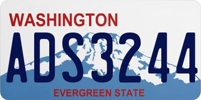 WA license plate ADS3244