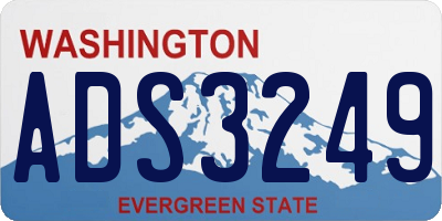 WA license plate ADS3249
