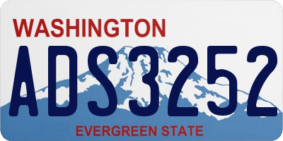 WA license plate ADS3252