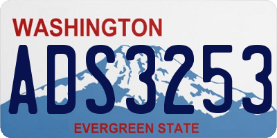 WA license plate ADS3253