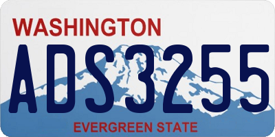 WA license plate ADS3255