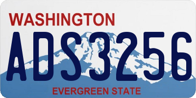 WA license plate ADS3256