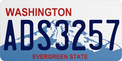 WA license plate ADS3257