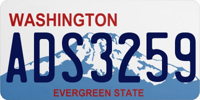 WA license plate ADS3259