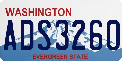 WA license plate ADS3260