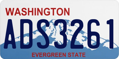 WA license plate ADS3261