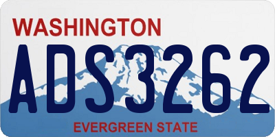 WA license plate ADS3262
