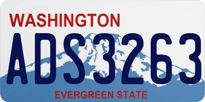 WA license plate ADS3263