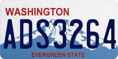 WA license plate ADS3264