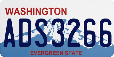 WA license plate ADS3266