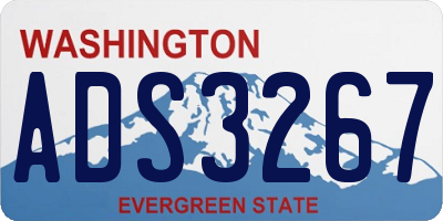 WA license plate ADS3267
