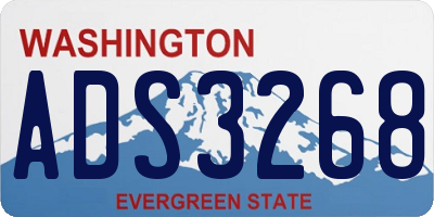 WA license plate ADS3268