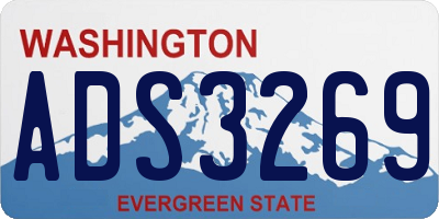 WA license plate ADS3269