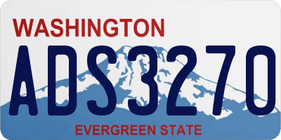 WA license plate ADS3270