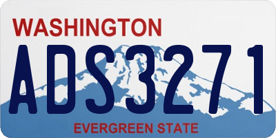 WA license plate ADS3271