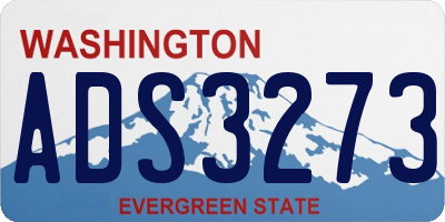 WA license plate ADS3273