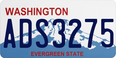 WA license plate ADS3275