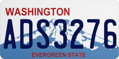 WA license plate ADS3276