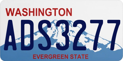 WA license plate ADS3277