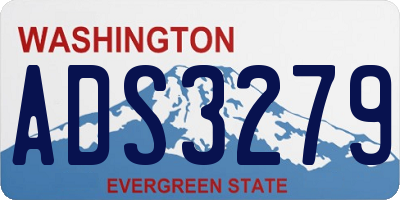 WA license plate ADS3279