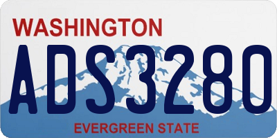 WA license plate ADS3280