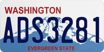 WA license plate ADS3281