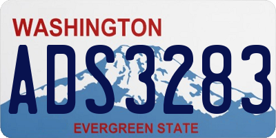 WA license plate ADS3283