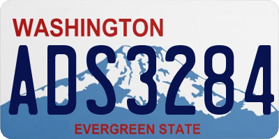 WA license plate ADS3284
