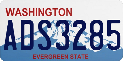 WA license plate ADS3285