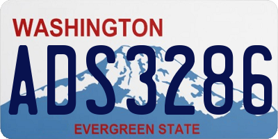 WA license plate ADS3286