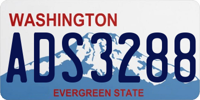 WA license plate ADS3288